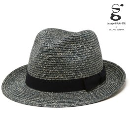 ソルバッティ 中折れハット GALLIANO SORBATTI 帽子 ストローハット イタリア製 ペーパーブレード メンズ 大きいサイズ 夏 レディース ワイド 春 麦わら帽子 シンプル 帽子ブランド ガリアーノ 紺 ネイビーMIX ギフト プレゼント 敬老の日