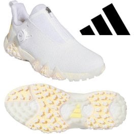 アディダス ゴルフシューズ コードカオス ボア LVL63 ホワイト/スパーク/クリスタルホワイト IE8309 adidas Golf お誕生日祝い お祝い 記念品 お父さん 父の日 彼氏 男性 30代 40代 50代 60代 還暦祝い 敬老の日 人気プレゼント プレゼント