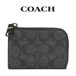送料無料 コーチ COACH アウトレット 敬老の日 メンズ 小物 キーケース CS477 CHR(チャコール) シグネチャー (ブランド プレゼント カードケース 小銭入れ フラグメントケース)