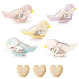 プチギフト 結婚式 退職 ハート クッキー  ウェルカムバードプチ 1個 引越し お祝い お返し バレンタイン ありがとう ホワイトデー 記念品 かわいい お礼 お菓子 おしゃれ 二次会 300円 ばらまき 個包装 パーティー 義理チョコ 大量 職場 会社 友達 ウェディング 小鳥