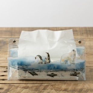 クリアティッシュケース ビニール製 R. Antarctic animals/ Animal 13