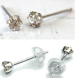 ダイヤモンド ピアス ダイヤ ピアス シャンパン ブラウンダイヤ 0.2ct ゴールド プラチナ