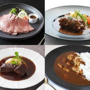 ブラッセリートモ 黒毛和牛グルメセット4種 送料無料 内祝い 肉 お返し お肉 敬老の日 誕生日 お祝い 結婚祝い 熨斗対応可