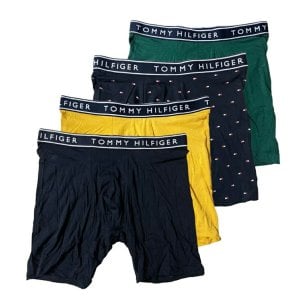 トミーヒルフィガー TOMMY HILFIGER ボクサーパンツ 4枚セット 下着 09T4146 494 Boxer Brief メンズ ダークネイビー+イエロー+グリーン