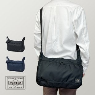 ポーター フラッシュ ショルダーバッグ 689-05938 吉田カバン PORTER メンズ レディース 斜めがけ 肩掛け ショルダー 大きめ ナイロン 軽量 軽い 大人 ブランド ミリタリー シンプル カジュアル 通勤 通学 旅行 トラベル A4 日本製 ギフト プレゼント 父の日 母の日