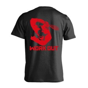 テニス Tシャツ 半袖 メンズ ウェア レディース 練習着 ジュニア ドライ おもしろ tシャツ 速乾 名入れ スポーツ 女子 男子 チーム おしゃれ 文字入れ 「ゴリラワークアウト テニス」 アートワークスコウベ 【送料無料】
