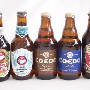 地域が生んだクラフトビール5本セット(金しゃちビール名古屋赤味噌ラガーalc6％(愛知県) コエド ルリalc5.5％(埼玉県) コエド キャラalc5％(埼玉県) 常陸野 アンバーエールalc6％(茨城県) 常陸野 ホワイトエールalc5.5％(茨城県