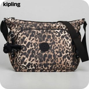 キプリング ショルダーバッグ レディース ブランド Kipling ガブ ロゴ ワンポイント 総柄 ヒョウ・レオパード フリンジ KI6525-6JP Wild Leopard