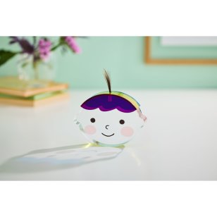 アクリルkittoko【D】(purple × yellow × blue) ファーストヘア ファーストカット 出産祝い お誕生日 ギフト プレゼント