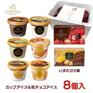 敬老の日 お中元 残暑見舞い アイス ギフト対応 ゴディバ アイス 全8個セット90ml×6個＋10ml×5粒×2個