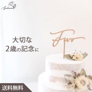 ケーキトッパー Two No.4シリーズ | 木製 | 2歳 誕生日 記念日 おしゃれ ファーストバースデー かわいい ギフト 出産準備 出産祝い 男の子 女の子 インスタ  月齢フォト 赤ちゃん ベビーアルバム ケーキ装飾品 結婚式