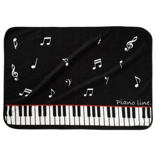 Piano line ブランケット(音符)♪　※お取り寄せ商品 引き出物 記念品  【音楽雑貨 音符・ピアノモチーフ】ト音記号 ピアノ雑貨ｃ