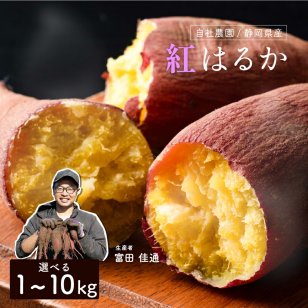 静岡県産 さつまいも 紅はるか 【内容量が選べる1kg~10kg】 送料無料 スイーツ 生芋 生 サツマイモ べにはるか 甘い 美味しい 産地直送 ギフト プレゼント