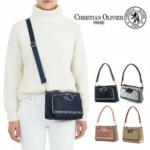 クリスチャン オリビエ パリ バッグ ２WAY お財布ショルダー 撥水 軽量 ナイロン ショルダーバッグ お財布ポシェット 多機能 カード入れ 小銭入れ お財布機能付 オリビエ CHRISTIAN OLIVIER PARIS 7801