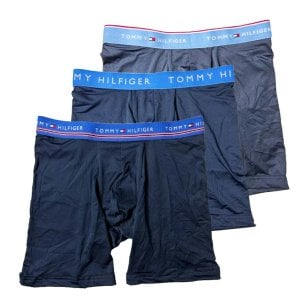 トミーヒルフィガー TOMMY HILFIGER ボクサーパンツ 3枚セット 下着 09T4496 499 BOXER BRIEF メンズ ダークネイビー+ブルー