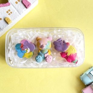 カラフルなモチーフクレヨン3点セット プチギフト 誕生日プレゼント お祝い お返し 男の子 女の子 子ども キッズ 選べるセット おえかき 知育玩具 クレヨン