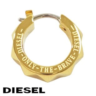 DIESEL ディーゼル メンズ 片耳用 フープピアス DX1417710 ゴールド ステンレス 海外正規品 無料ラッピング可