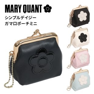 【公式】【シンプルデイジーマーク2ガマ口ポーチミニ】マリークワント MARY QUANT マリークヮント マリクワ ポーチ ミニポーチ デイジー ブラック アイボリー  パールピンク ライトブルー おしゃれ 女性 10代 20代 30代 プレゼント