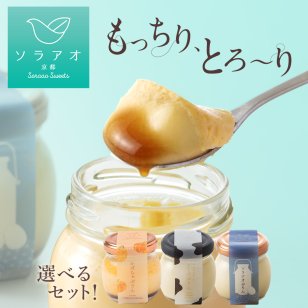 【ソラアオ】プリン詰め合わせ【 敬老の日 お歳暮 2026 】ギフト詰め合わせ 【送料無料(一部地域除く)】 個包装 3種セット ／ 熨斗 メッセージカード対応／プリン 冷蔵 高級 美味しい プレゼント おしゃれ ぷりん 誕生日 お取り寄せスイーツ 洋菓子 カボチャ チーズ プレーン プリン 詰め合わせ お菓子 贅沢 固め 女性 カスタードプリン