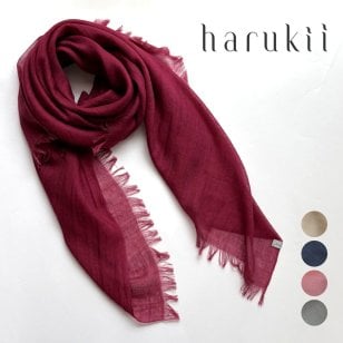 【harukii】うかしガーゼストールSボルドーレッド　カシミヤ シルク ウール 大判正方形 薄手 ガーゼ 赤 レッド ボルドー バーガンディ ワインレッド　臙脂　えんじ　日本製 高品質 春 秋 冬 夏 オールシーズン ギフト プレゼント 母の日 父の日 誕生日 ストール 軽い ピンク レディス メンズ クリスマス 肌に優しい 柔らか 冷房対策 国産 マフラー・スカーフ　暖かい　温かい