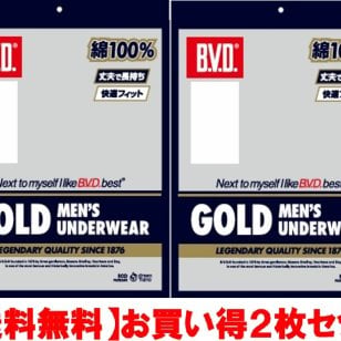 ゴールドメンズ BVDアンダーウエアー スリーブレス お買い得2枚セット 送料無料