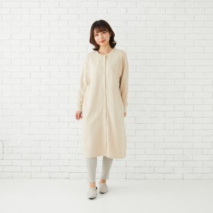 【送料無料】授乳服〈授乳/マタニティ〉コットン裏毛パジャマワンピース