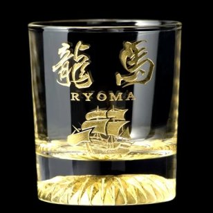 【送料無料】黄金のロックグラス　船・傾奇一代　GOLD LEAF ROCK GLASS☆黄金のロックグラス　金箔　本物の金箔使用