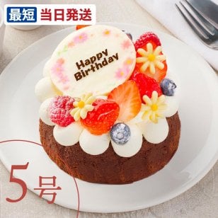 しっとりスフレチョコとふわふわバニラ生クリーム　ガトーショコラ 5号 15cm