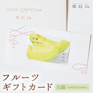 【蝶結び】-白銀(SHIROGANE)- フルーツギフトカード 旬のフルーツ詰め合わせ カタログギフト 選べるギフト 贈答 贈り物 出産祝い 結婚祝い 内祝い 御祝い お祝い お礼 引き出物 熨斗対応 