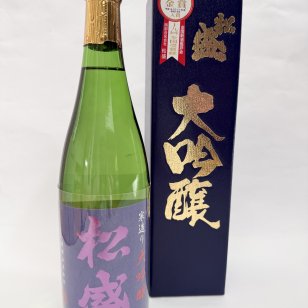 松盛　大吟醸 木枡セット-720ml-【茨城県の地酒】