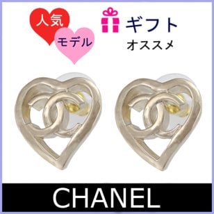 【ギフトおすすめ】CHANEL ピアス アクセサリー ハート ココマーク ゴールド レディース メンズ ジュエリー AB7882 ギフト プレゼント【送料無料】