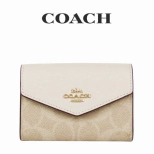送料無料 コーチ COACH アウトレット 敬老の日 レディース 小物 カードケース 名刺入れ CZ272 IMXDM(サンド×チョーク) シグネチャー
