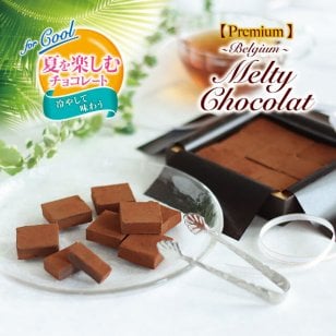 【夏を楽しむチョコレート：冷やして味わう】【プレミアム】 メルティー ショコラ ［生チョコ］ ［ミルク］ 9粒入 生チョコレート