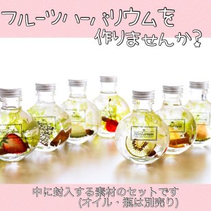 フルーツ ハーバリウム 花材セット オレンジ イチゴ ドラゴンフルーツ メロン さくらんぼ キウイ ポイント 消化 お試し キット 送料無料 
