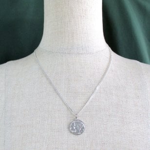 美しい銀貨のペンダントマーキュリー ダイム コイン ペンダント シルバー アクセサリー ユニセックス　プレゼントにも最適！