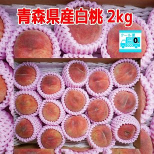 クール冷蔵便！青森県産　白桃　家庭用　2ｋｇ 送料無料！