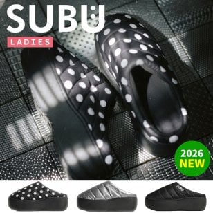 スブ プラットフォーム サンダル 厚底 レディース SUBU PLATFORM ドット ブラック シルバー 正規品 冬用サンダル ルームシューズ 外履き 2026 秋冬 スリッポン 履きやすい 痛くない 防寒 正規販売店