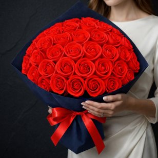 【ルビーレッド】「サヴォンローズ」 花束 ブーケ バラの花束 薔薇の花束 花ギフト フラワーギフト フラワーボックス プロポーズ サプライズ ソープフラワー シャボンフラワー 石鹸フラワー 石鹸の花 石鹸のバラ 枯れない花 インテリア 母の日 父の日 敬老の日 クリスマス バレンタイン ホワイトデー 誕生日 入学 卒業 就職 結婚祝い 結婚記念日 退職祝い 記念日 