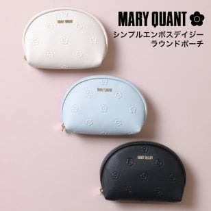 【公式】【シンプルエンボスデイジー ラウンドポーチ】マリークワント MARY QUANT マリークヮント マリクワ ポーチ コスメ コスメポーチ デイジー