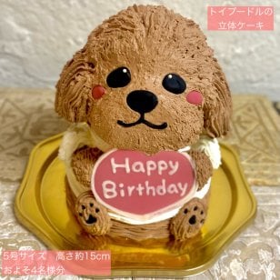 トイプードルの立体ケーキ 誕生日 可愛い ケーキ 立体 動物 女の子 女性 子供 こども 冷凍ケーキ 人気 プレゼント センイルケーキドンムルケーキ 犬