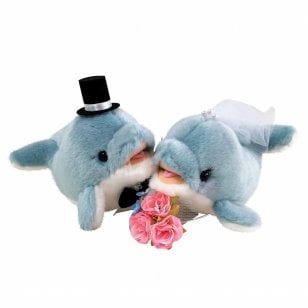 イルカのウェルカムドール（完成品）結婚式 ぬいぐるみ 高砂 受付 装飾 祝電 電報 ギフト ユニーク