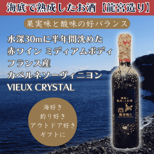 海底で熟成した赤ワイン ミディアムボディ【果実味と酸味の好バランス】#2 お酒 敬老の日 ハロウィン クリスマス お歳暮 誕生日 記念日 内祝い 結婚祝い お返し