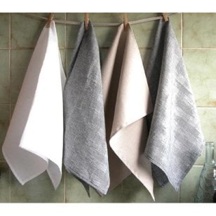 リネン キッチンクロス 厚手25番 日本製/ハンドメイド/手作り/高級リネン　ループ付　ナチュラル（新生活を始める方へのギフトやホワイトデーのプレゼントに最適です）　