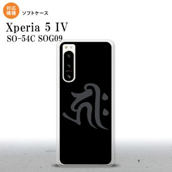 Xperia 5IV Xperia5IV スマホケース 背面ケースソフトケース 梵字 キリーク 黒 2022年 10月発売 nk-xp54-tp572