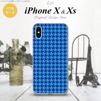 【iPhoneX】【スマホケース/スマホカバー】【アイフォンX】iPhoneX スマホケース カバー アイフォンX 千鳥柄 青 nk-ipx-tp904【メール便送料無料】