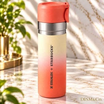 スターバックス スタンレー タンブラー 海外限定 サンセットコーラル 473ml ステンレスボトル スタバ STANLEY コラボ 保温 保冷 日本未発売 蓋付き 水筒 アウトドア キャンプ オフィス プレゼント 並行輸入 正規品