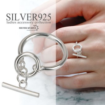 シルバー925 マンテルリング チェーンリング 鎖 指輪 Tバー マンテルブレスレットタイプ 銀 silver