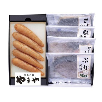 お歳暮・冬ギフト やまや 辛子明太子・レンジで簡単焼魚詰合せ (38326) ※送料無料(北海道・沖縄・離島への配送不可)