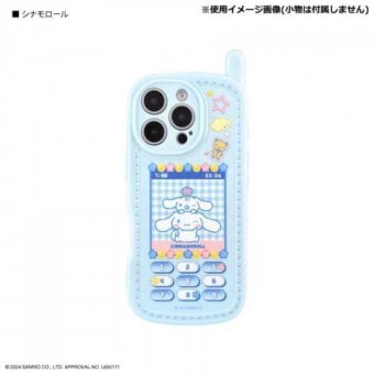 サンリオ iPhone16 Pro ケース シナモロール レトロ ガラケー風 スマホケース アイフォン16プロ TPU ソフト カバー キャラクター グッズ かわいい おしゃれ 水色 青 SANG-460CN サンリオ正規ライセンス品