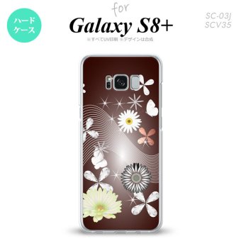 【SC03J】【スマホケース/スマホカバー】【ギャラクシーS8+】SC03J スマホケース Galaxy S8+ SC-03J カバー ギャラクシーS8+ 花柄・ミックス（B） 茶 nk-sc03j-276【メール便送料無料】
